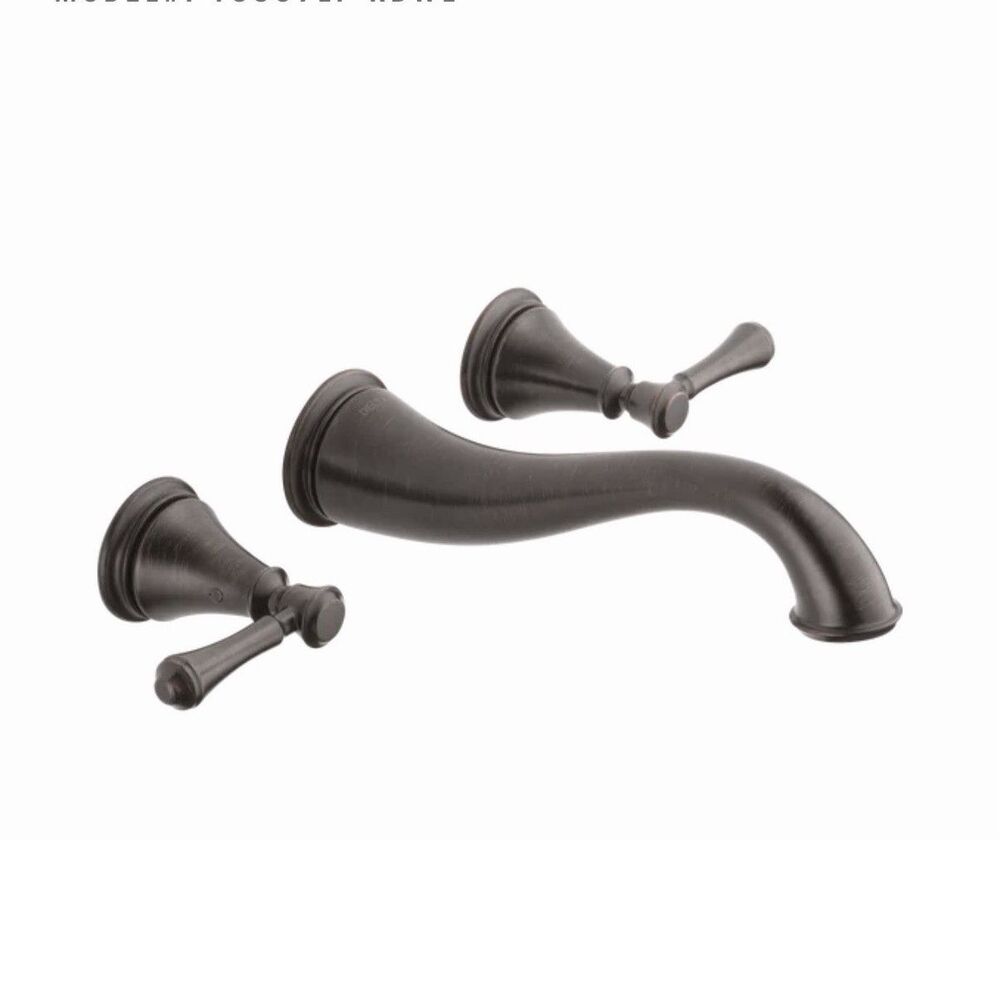 Delta Cassidy Two Handle Wall Mount Bathroom Sink Faucet Trim Venetian Bronze